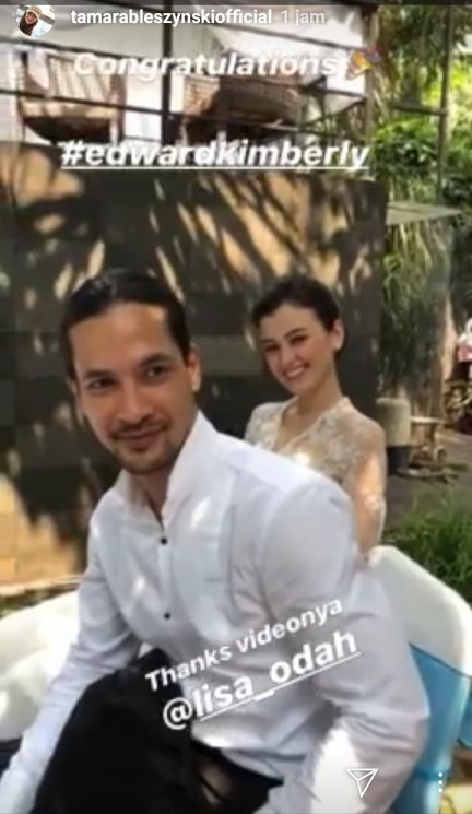 Resepsi Kimberly dan Edward (Instagram/@tamarableszynskiofficial)