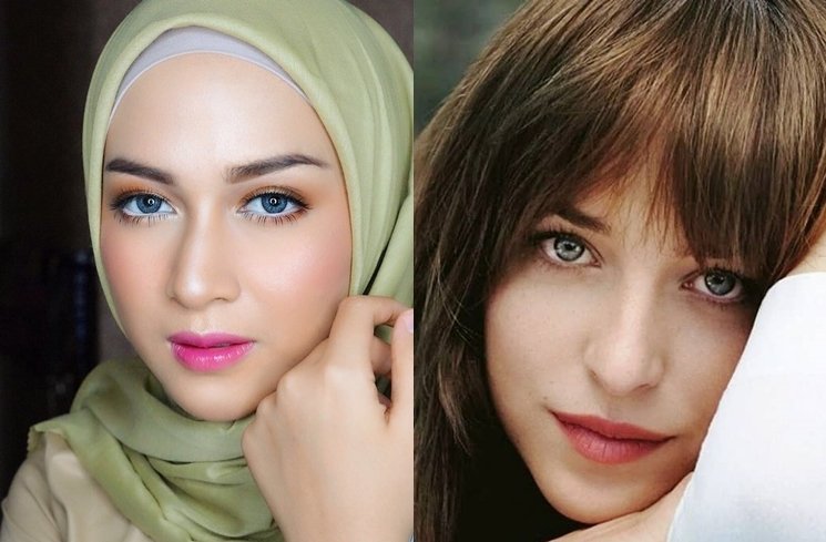 Nina Zatulini dan Dakota Johnson. (Instagram/@ninazatulini22/@annacristian50)