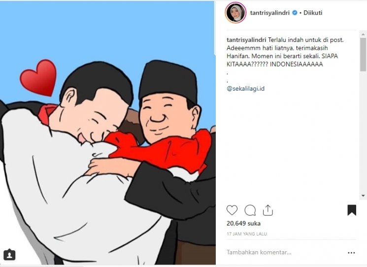 Euforia seleb Indonesia. (Instagram/@tantrisyalindri)