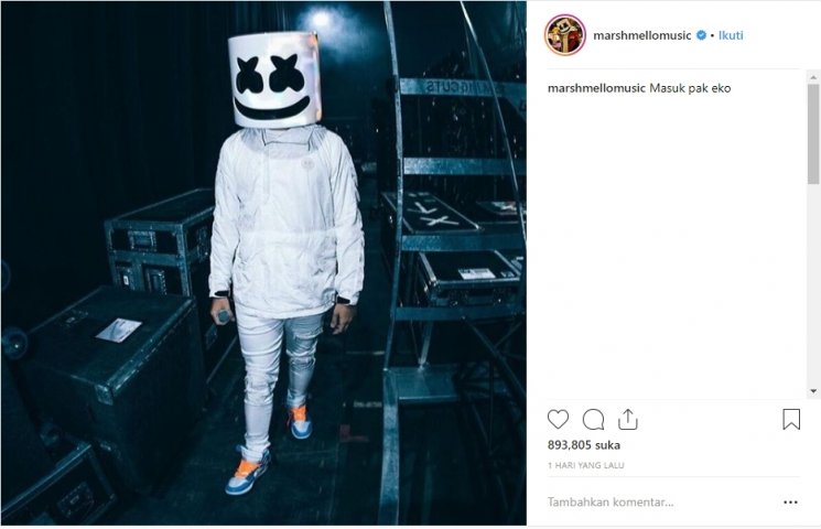 DJ Marshmello. (Instagram/@marshmellomusic)