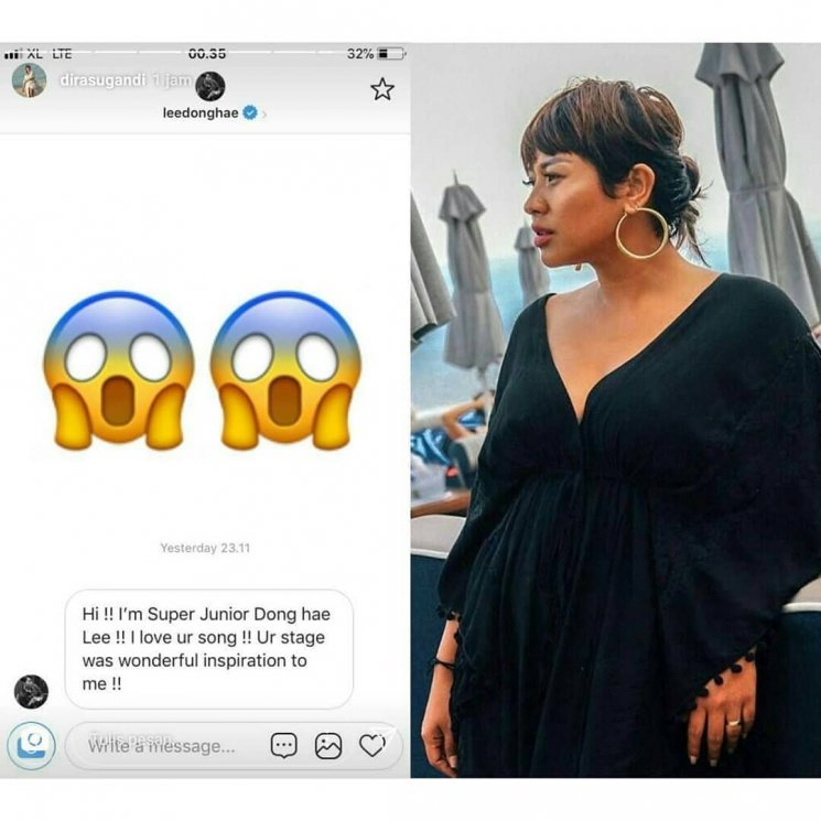 Donghae Super Junior kirm DM ke Dira Sugandi (Instagram/@superjunior.zone)