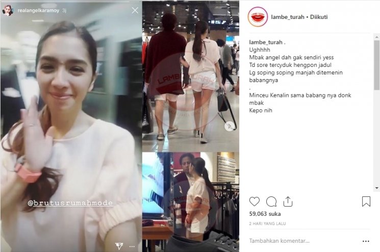 Angel Karamoy dan Jose Poernomo. (Instagram/@lambe_turah)