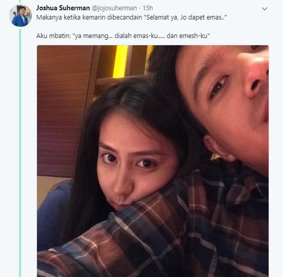 Cuitan Joshua Suherman. (Twitter/@jojosuherman)