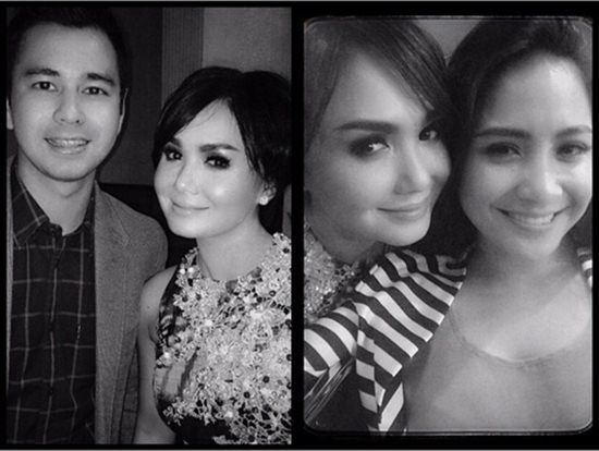 Yuni Shara bersama Raffi Ahmad dan Nagita Slavina