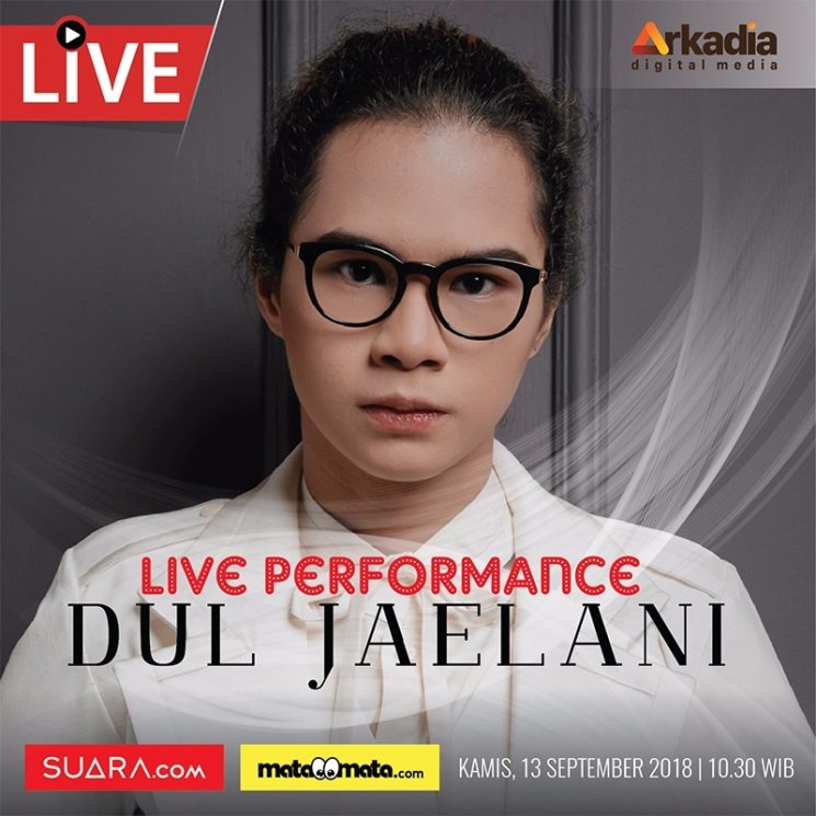 Dul Jaelani live di Facebook dan Instagram Matamatadotcom. (matamata.com)