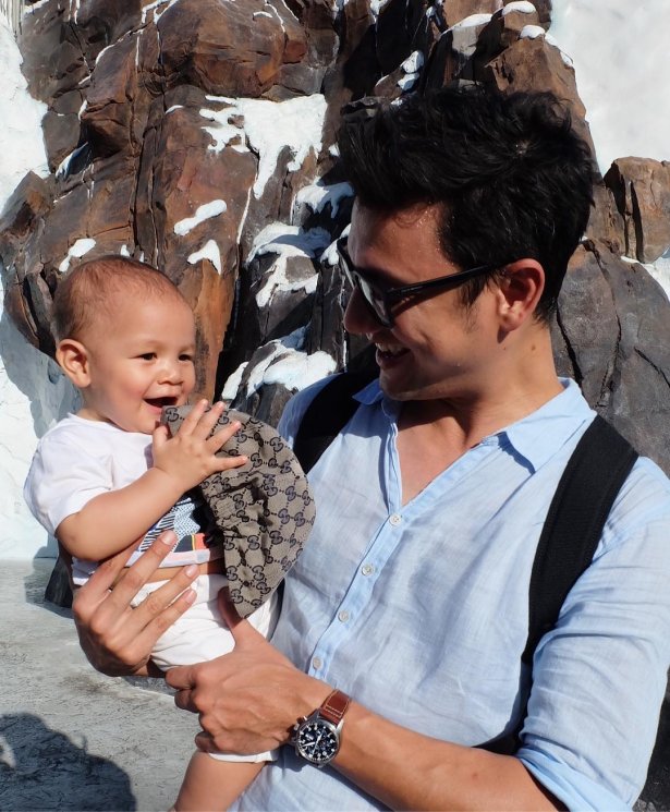 Christian Sugiono dan Kai Attar Sugiono. (Instagram/@titi_kamall)