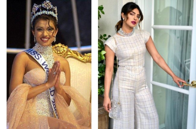 Priyanka Chopra (Kolase Instagram/@pageantandglamour/@priyankachopra)