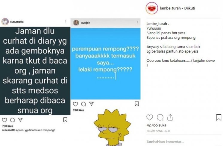 Postingan Lambe Turah. (Instagram/@lambe_turah)