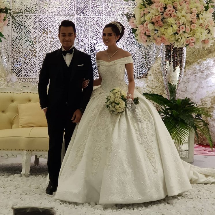 Resepsi pernikahan Eza Gionino dan Meiza Aulia (Instagram/@indra_slim_honda)