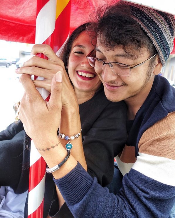 Nadine Chandrawinata dan Dimas Anggara di New York (Instagram/@nadinelist)