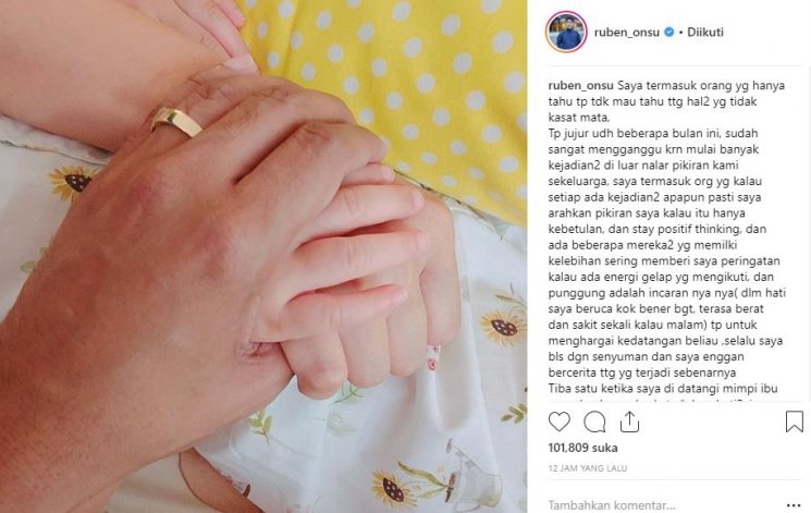 Cerita mistis Ruben Onsu. (Instagram/@ruben_onsu)