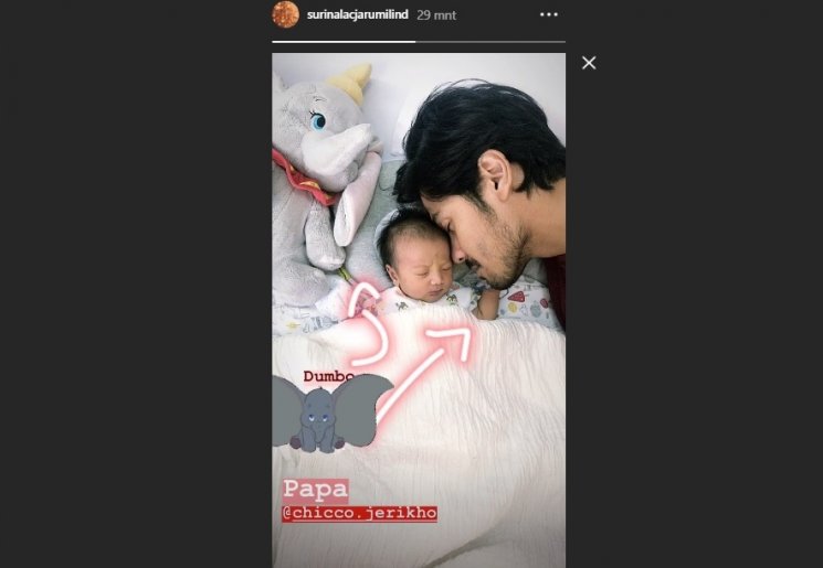 Surinala Carolina Jarumilind, putri Chicco Jerikho dan Putri Marino. (Instagram/@surinalacjarumilind)