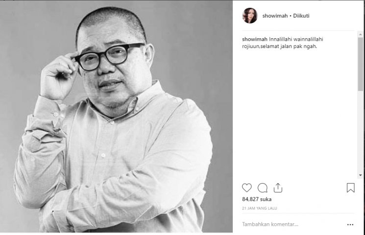 Ucapan bela sungkawa dari Soimah. (Instagram/@showimah)