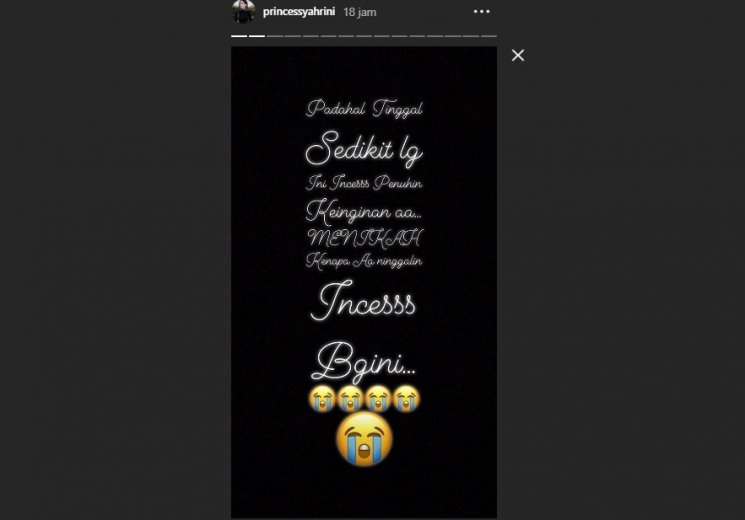 Curhatan Syahrini. (Capture Instagram @princessyahrini)