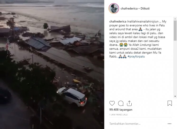 Doa Chacha Frederica. (Instagram/@chachafrederica)