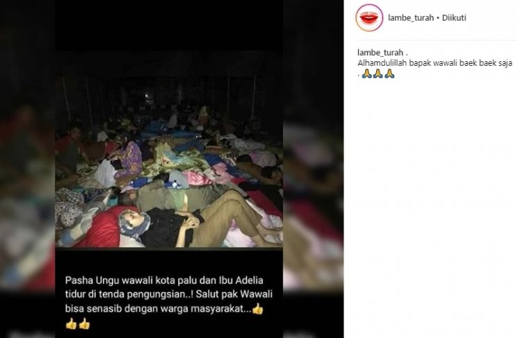 Postingan Lambe Turah mengabarkan kondisi Pasha Ungu dan istri. (Instagram/@lambe_turah)