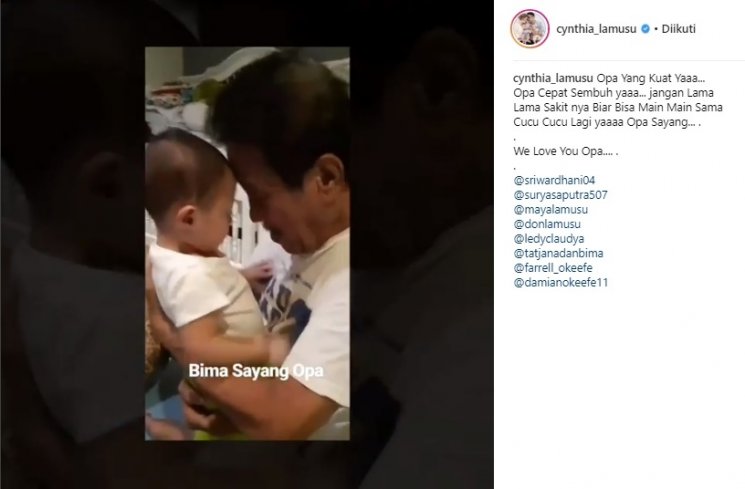 Video ayah Cynthia Lamusu saat sehat. (Instagram/@cynthia_lamusu)