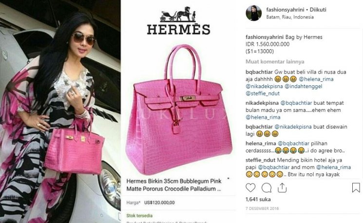 Syahrini. (Instagram/@fashionsyahrini)