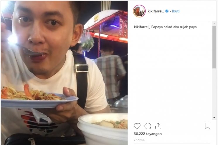 Gaya Makan Kiki Farel. (Instagram/@kikifarrel_)