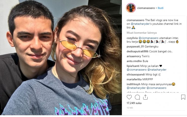 Natasha Ryder dan Ciccio Manassero (Instagram/@ciomanassero)