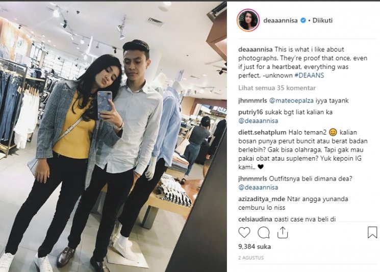 Dea Imut dan Mateo Elpaza (Instagram/@deaaannisa)