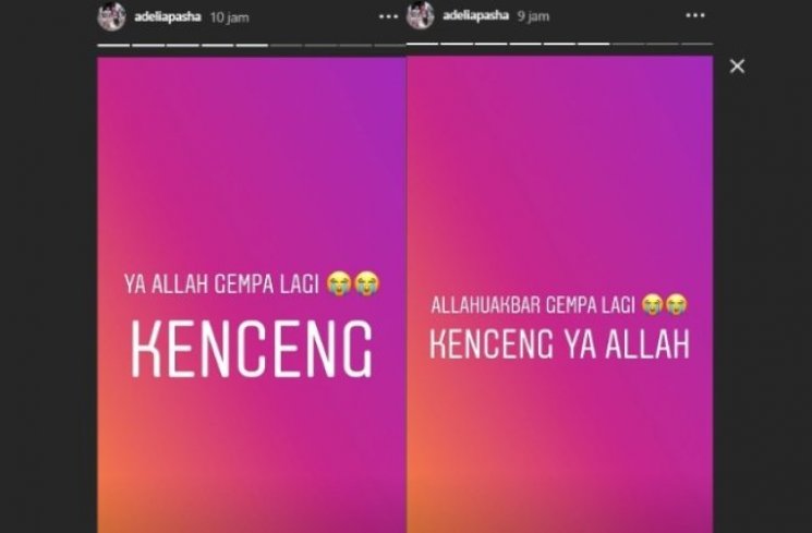 Postingan Instagram Story Adelia Pasha. (Instagram/@adeliapasha)