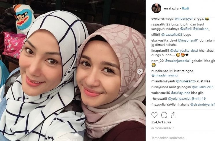 Laudya Cynthia Bella dan Erra Fazira. (Instagram/@errafazira)