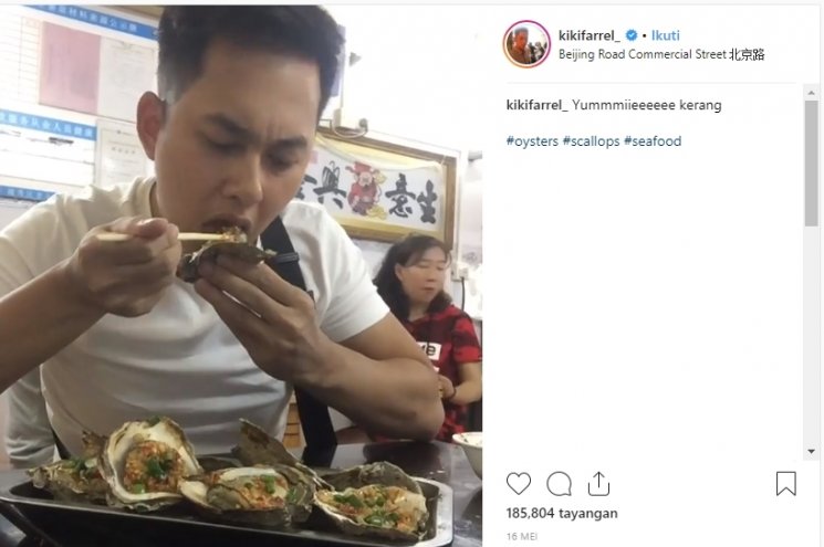 Gaya Makan Kiki Farel. (Instagram/@kikifarrel_)