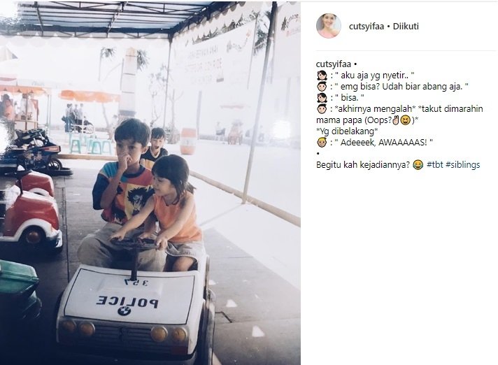 Cut Syifa dan dua kakaknya. (Instagram/@cutsyifaa)