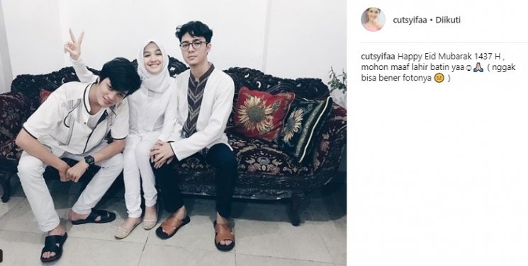Cut Syifa dan dua kakaknya. (Instagram/@cutsyifaa)