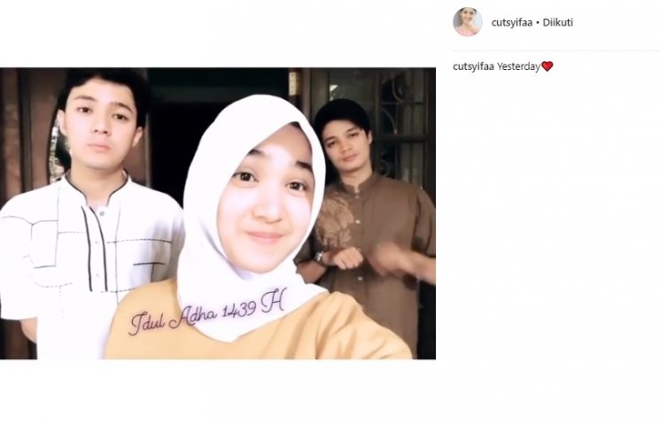 Cut Syifa dan dua kakaknya. (Instagram/@cutsyifaa)