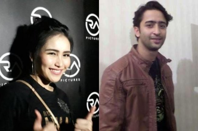 Ayu Ting Ting dan Shaheer Sheikh (Kolase Suara.com/Ismail)