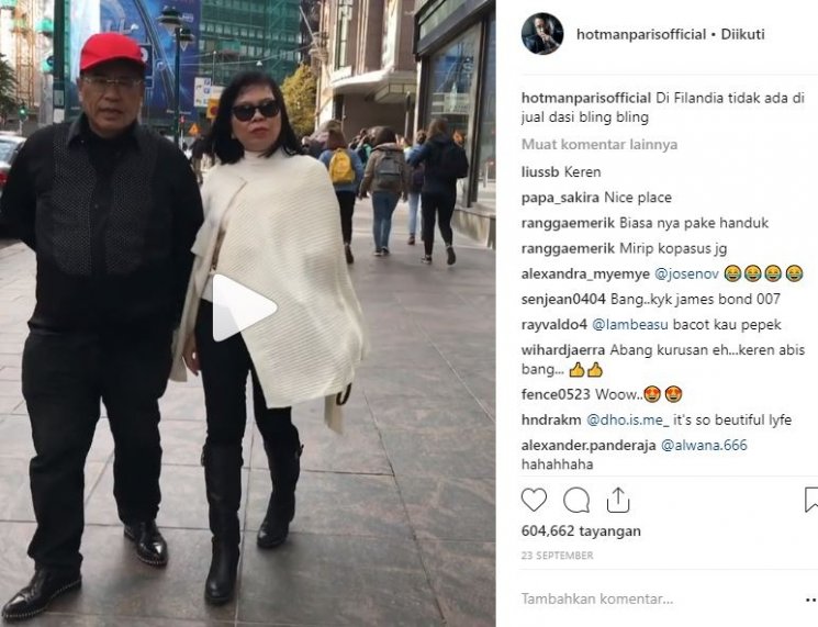 Hotman Paris dan istrinya. (Instagram/@hotmanparisofficial)