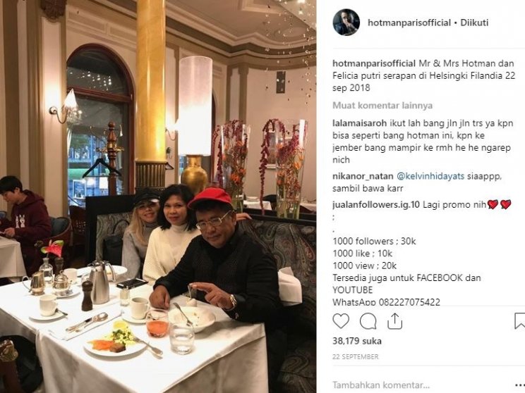 Hotman Paris dan keluarganya. (Instagram/@hotmanparisofficial)