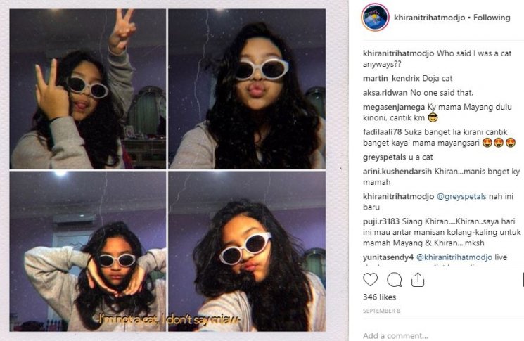 Khirani. (Instagram/@khiranitrihatmodjo)
