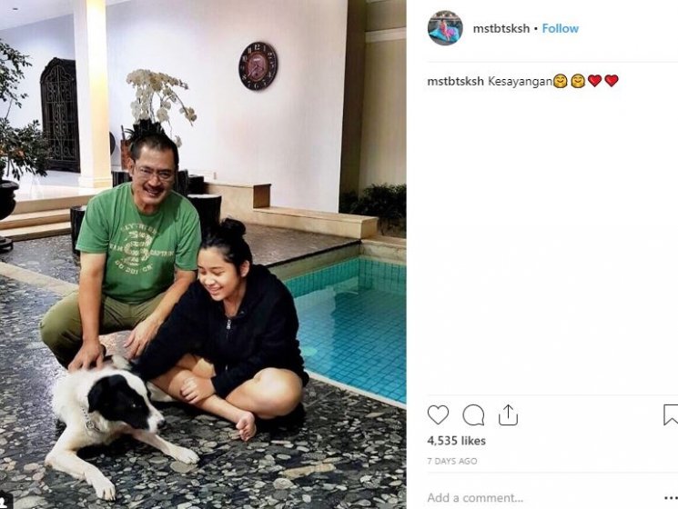 Bambang Trihatmodjo dan Khirani. (Instagram/@mstbtsksh)