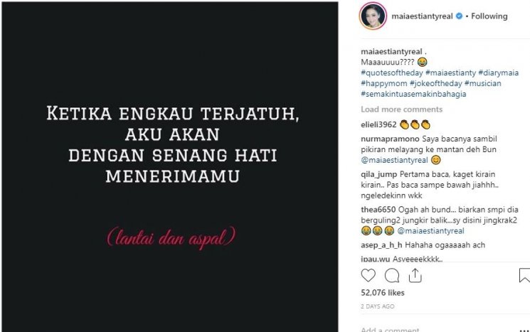 Postingan Maia Estianty. (Instagram)