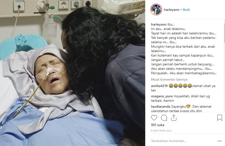 Ulang tahun Istri Indro Warkop di Rumah Sakit (Instagram/@harleyano)