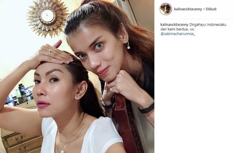 Sabrina Chairunnisa dan Kalina Ocktaranny. (Instagram/@kalinaocktaranny)