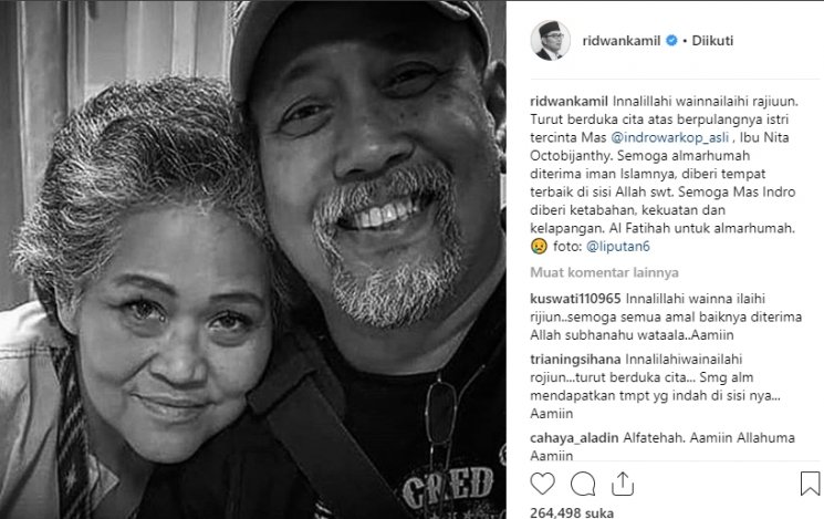 Ridwan Kamil ungkapkan duka cita (Instagram/@ridwankamil)