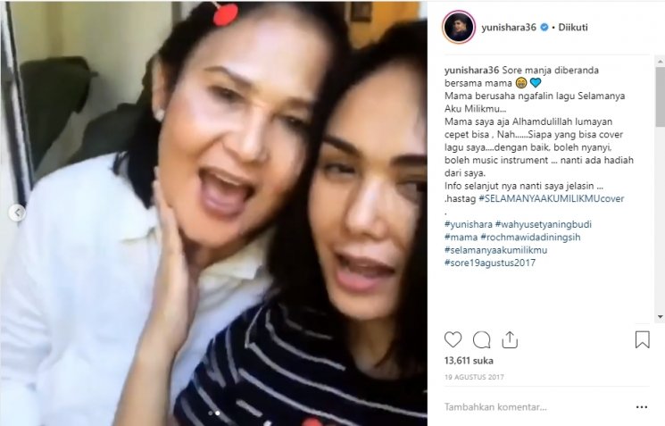 Wajah Yuni Shara tanpa makeup. (Instagram/@yunishara36)