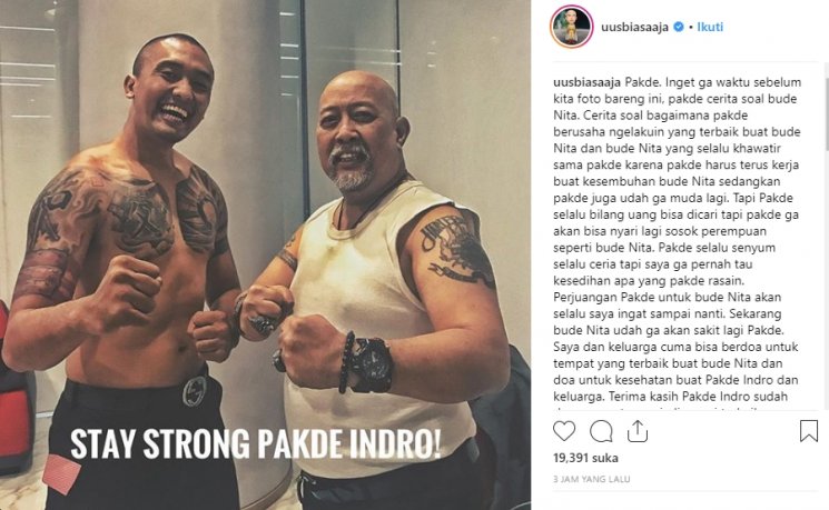Cerita Uus kenang istri Indro Warkop (Instagram/@uusbiasaaja)