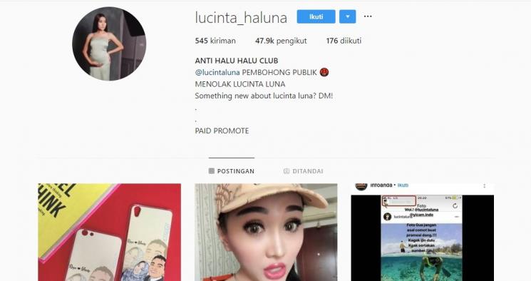 Haters Lucinta Luna. (Instagram/@lucinta_haluna)
