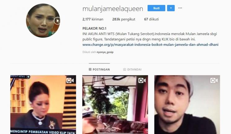 Haters Mulan Jameela. (Instagram/@mulanjameelaqueen)