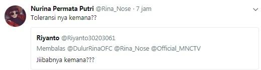 Rina Nose vs Netizen.[Twitter]