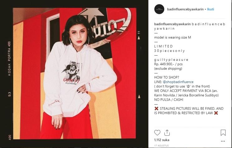 Bisnis Awkarin. (Instagram/@badinfluencebyawkarin)