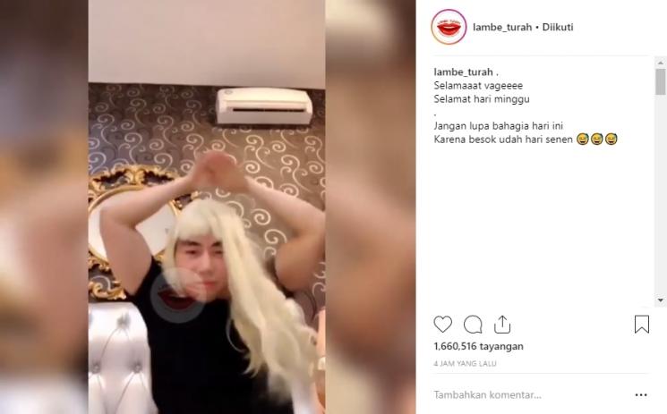 Roy Kiyoshi joget. (Instagram/@lambe_turah)