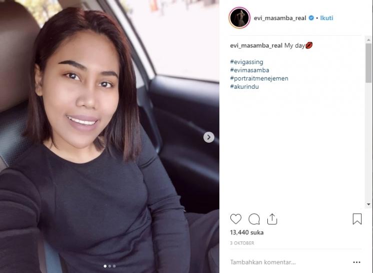 Wajah Evi Masamba tanpa makeup. (Instagram/@evi_masamba_real)