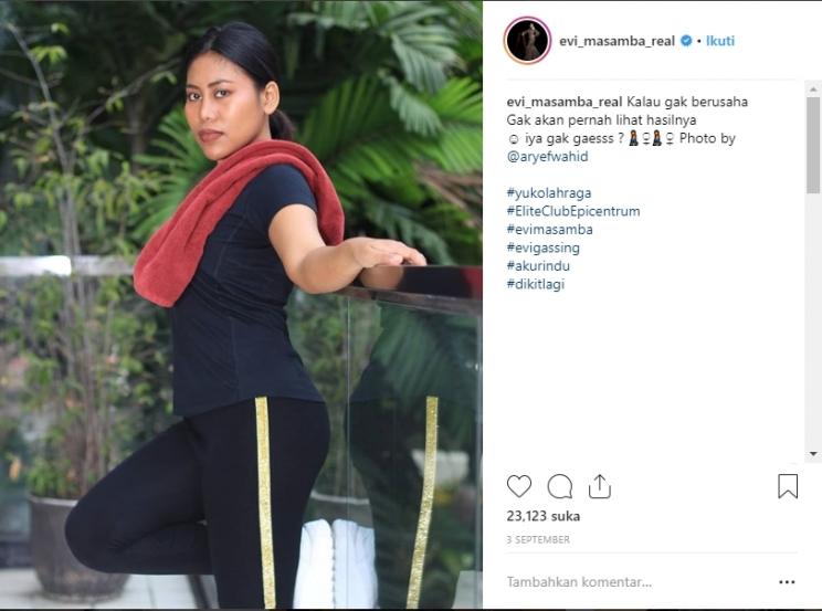Wajah Evi Masamba tanpa makeup. (Instagram/@evi_masamba_real)