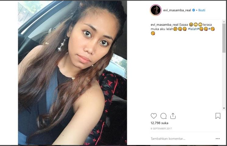 Wajah Evi Masamba tanpa makeup. (Instagram/@evi_masamba_real)